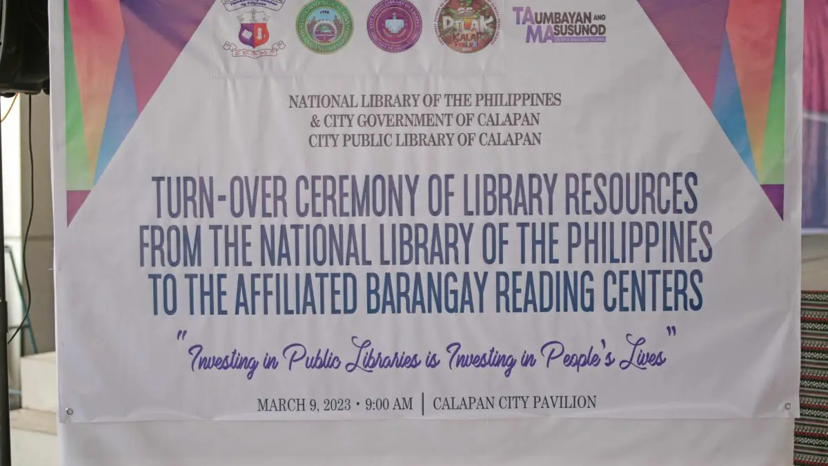 National Library of the Philippines Supports Reading Centers in Calapan City