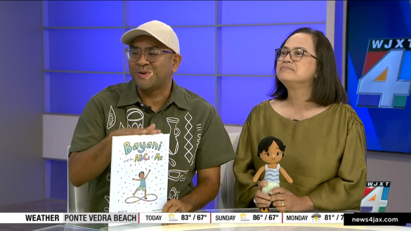 Redner Salonga and Irene Batario, co-authors of the Filipino children’s book Beyond the ABCs of Me, promoting autism awareness and cultural inclusion.